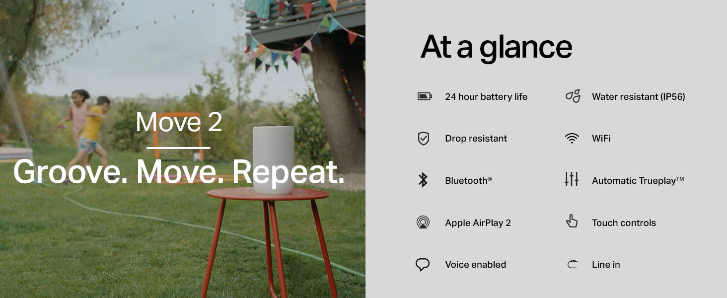Sonos Move 2 at a glance features