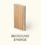 Bang & Olufsen Beosound Emerge Bookshelf Wi-Fi Speaker, Gold Tone/Light Oak