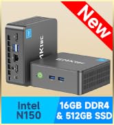 GMKtec G3 Plus Mini PC, Intel Twin Lake N150(Upgraded N100) 16GB RAM 512GB M.2 2280 SSD