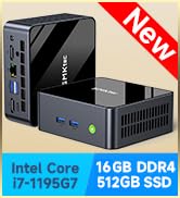 GMKtec Mini PC, M2 Pro Intel Core i7-1195G7 (Turbo 5.0 GHz) 512GB SSD 16GB DDR4