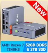 GMKtec Nucbox K6 Gaming Mini PC 32GB DDR5 5600MHz 2TB PCIe4.0 - AMD Ryzen 7 7840HS Windows 11 Pro