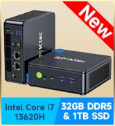 GMKtec Mini PC 13th Gen Intel Core i7-13620H, Mini Computer 16GB(8 * 2GB) Dual DDR5 1TB SSD (4.9G...