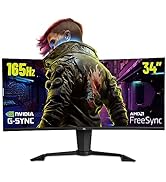 YEYIAN Sigurd 4000 34" inch Ultra Wide 2K Gaming Monitor,165 Hz 1ms 1500R Curved PC Monitor, VA S...