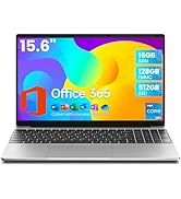 jumper Laptop 15.6 Inch, Office 365, 16GB RAM 640GB Storage, Quad Core N95 CPU, Laptop Computer w...